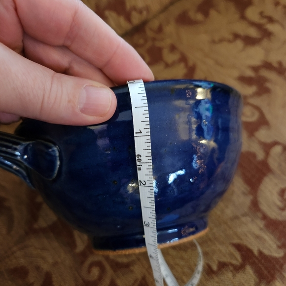 Deep Blue Ceramic Mixing Bowl - Picture 8 of 9